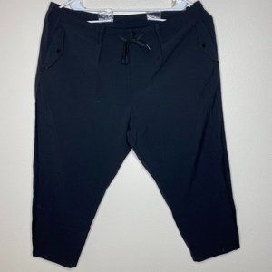Paskho Womens Size XXL Sanctuary Cropped Pleated Stretch Tech Travel Pants Black